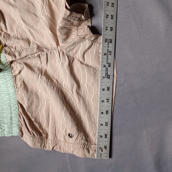Patagonia Baggies Shorts Girls Size Large Tan Teal WAPT - Picture 5 of 8